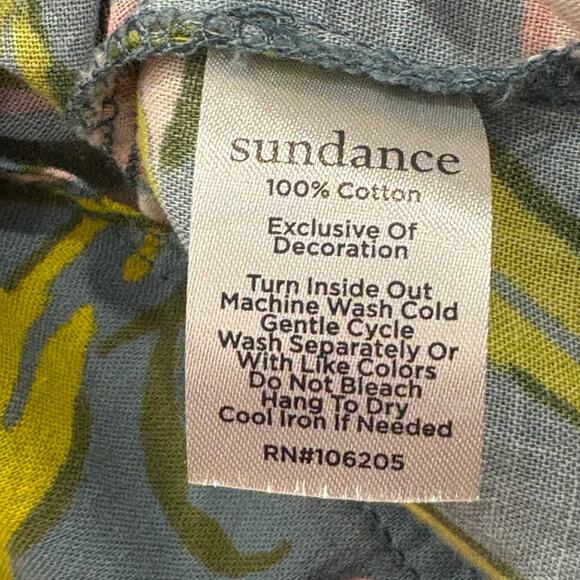 Sundance Floral Button Up Shirt Womens Size Large Boho Chest Pockets Cotton - Picture 5 of 11